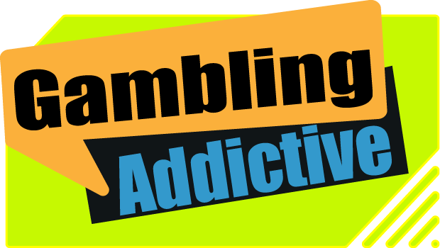 banner with text gambling addictive
